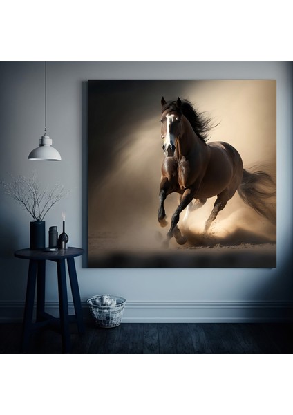 At Kanvas Tablosu – Hayvan Temalı Ev Dekoru – Lüks Kanvas Impressyon fiyatları