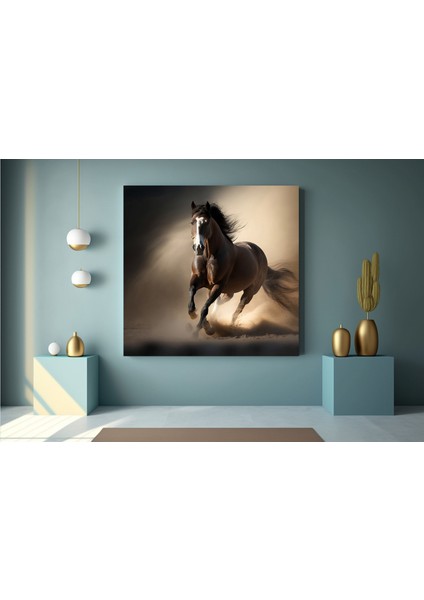 At Kanvas Tablosu – Hayvan Temalı Ev Dekoru – Lüks Kanvas Impressyon indirimleri