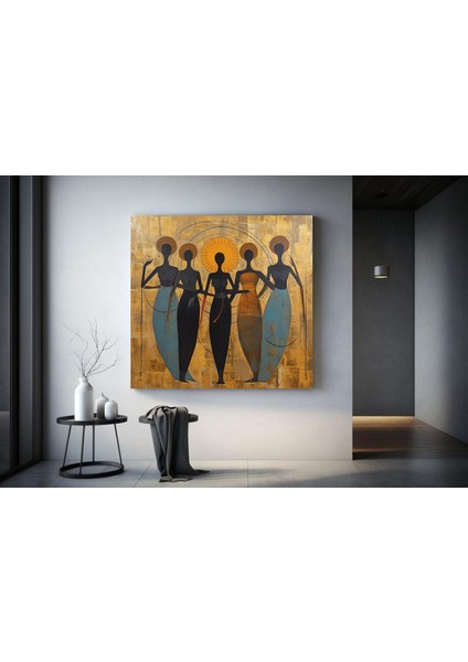 Afro-Amerikan Kültür Duvar Sanatı, Afrika Kültürü Duvar Dekoru, Yerel Kadın Kanvas Sanatı