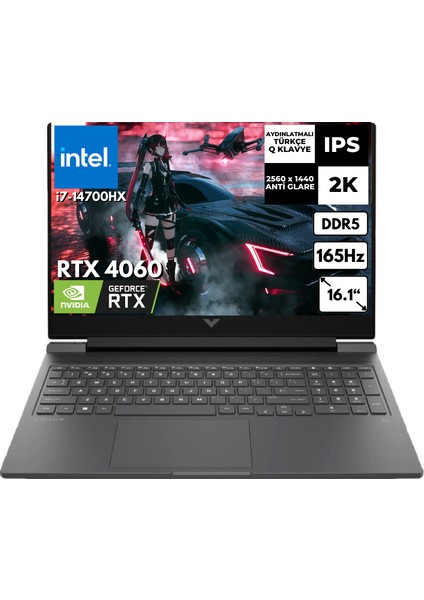 Victus 16-R1088NT I7-14700HX 64 GB 1 Tbssd 8gb RTX4060 16.1" 165Hz Qhd Windows 11 Home Gaming Laptop B8SG7EAAT38