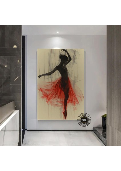 Modern Bale Kanvas Tablosu – Soyut Balerin Baskısı; Dans & Kadın; Ev Hediyesi fiyatları