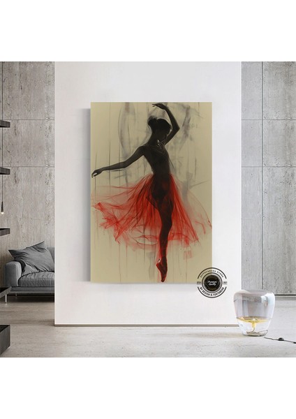 Modern Bale Kanvas Tablosu – Soyut Balerin Baskısı; Dans & Kadın; Ev Hediyesi fırsatları