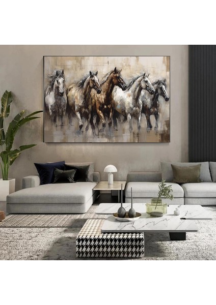 At Duvar Sanatı, Yağmurda Koşan Atlar, Yaratıcı Duvar Sanatı, Yaban Hayvanları Tablosu modelleri