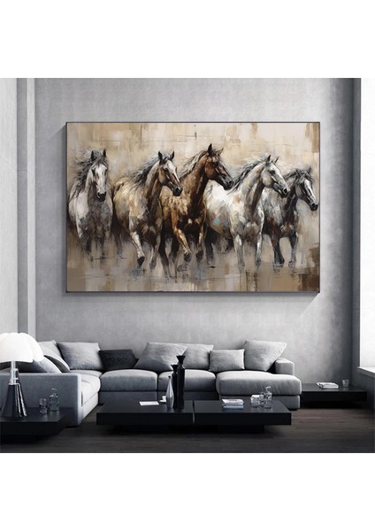 At Duvar Sanatı, Yağmurda Koşan Atlar, Yaratıcı Duvar Sanatı, Yaban Hayvanları Tablosu fırsatları