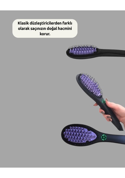 Elektrikli Seramik Düzleştirici Tarak Evde Profesyonel Saç Bakımı Için modelleri