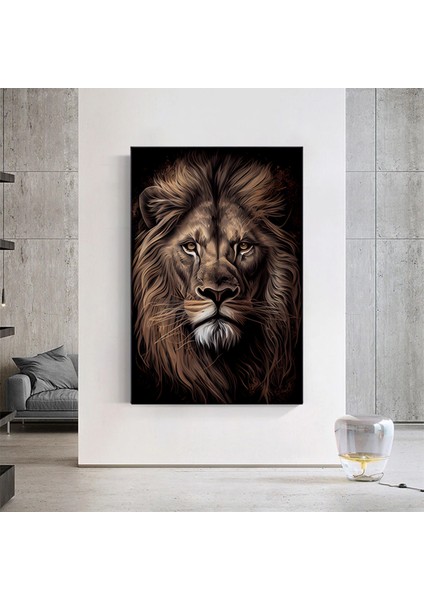 Soyut Graffiti Aslan Tablosu, Renkli Sokak Hayvan Sanatı, Modern Ev Dekoru fırsatları