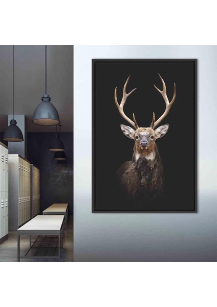 Geyik Fotoğrafçılığı, Trend Kanvas Tablo, Hayvan Duvar Dekoru, Çiftlik Evi Posteri