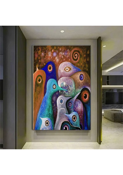 Soyut Çizgi Film Penguen Kanvas Baskıları; Yağlı Boya Baskı; Ev Duvar Sanatı fiyatları