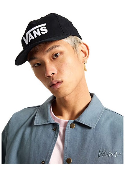 Drop V Logo Snapback Şapka VN000QAHBLK1 Siyah fiyatları