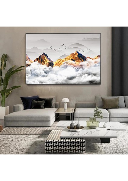 Soyut Dağ Manzarası Kanvas Duvar Sanatı; Dağ Manzarası Kanvas Duvar Dekoru; Oda Dekoru; Yılbaşı Hedi indirimleri