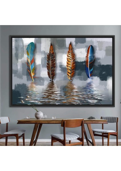 Soyut Tüy Kanvas Tablosu, Yağlıboya Baskı, Modern & Lüks Duvar Sanatı modelleri