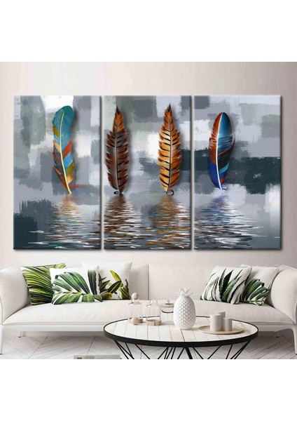 Soyut Tüy Kanvas Tablosu, Yağlıboya Baskı, Modern & Lüks Duvar Sanatı fırsatları