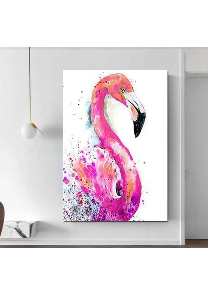 Pembe Flamingo Kanvası, Modern Büyük Boy Hayvan Duvar Posteri fiyatları