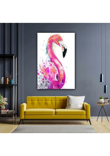 Pembe Flamingo Kanvası, Modern Büyük Boy Hayvan Duvar Posteri modelleri