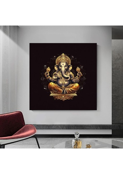 Muhteşem Ganesha Duvar Sanatı – Soyut Duvar Tablosu; Renkli Ganesha Kanvas fırsatları