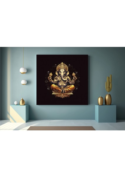 Muhteşem Ganesha Duvar Sanatı – Soyut Duvar Tablosu; Renkli Ganesha Kanvas indirimleri
