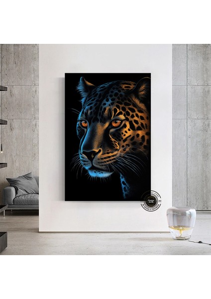Jaguar Yakın Plan Kanvas, Yaban Hayatı Duvar Posteri, Ofis Için Soyut Hediye fırsatları