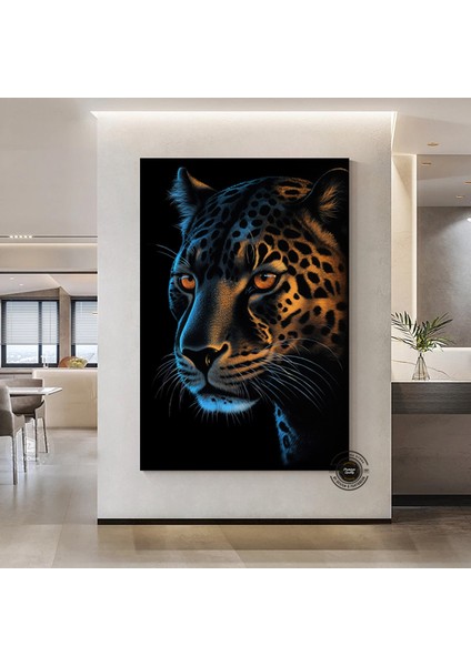 Jaguar Yakın Plan Kanvas, Yaban Hayatı Duvar Posteri, Ofis Için Soyut Hediye indirimleri