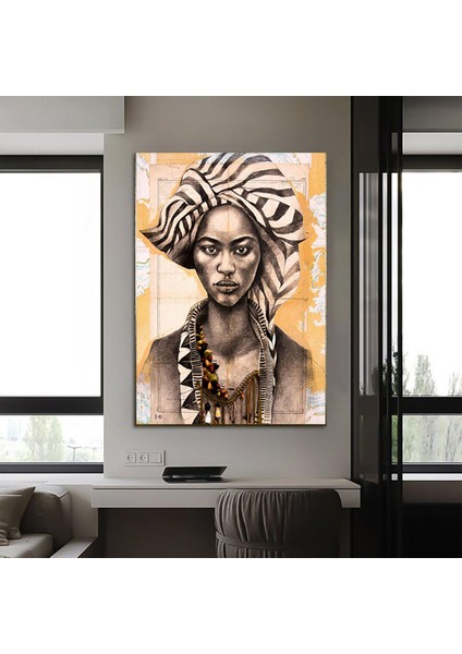 Etnik Kadın Kanvas Sanatı; Etnik Kanvas Baskı; Kadın Kanvas Tablosu; Kadın Kanvas Baskısı; Çok Renkli fiyatları