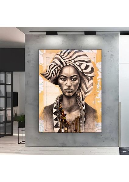 Etnik Kadın Kanvas Sanatı; Etnik Kanvas Baskı; Kadın Kanvas Tablosu; Kadın Kanvas Baskısı; Çok Renkli indirimleri