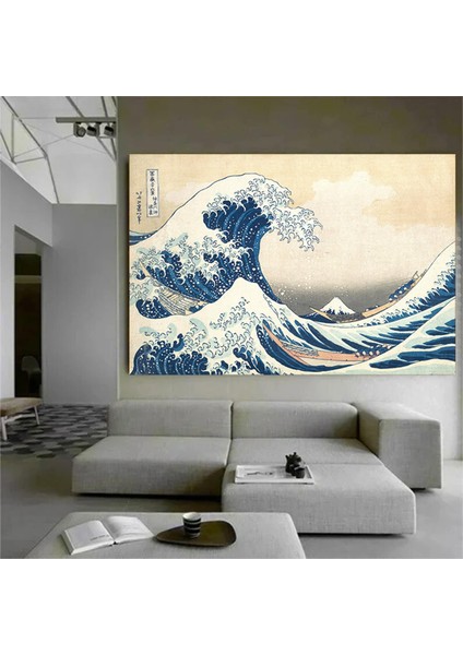 Katsushika Hokusai Eseri; Büyük Dalga; Japon Duvar Sanatı; Japon Kanvas; Japon Posteri fiyatları
