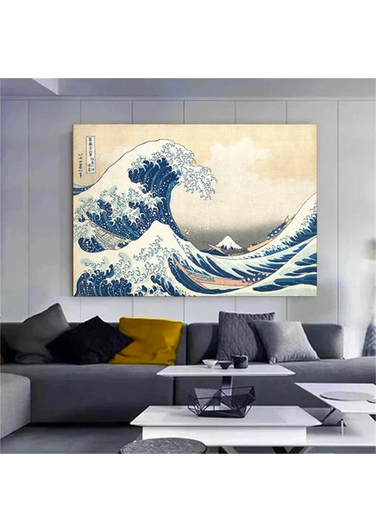 Katsushika Hokusai Eseri; Büyük Dalga; Japon Duvar Sanatı; Japon Kanvas; Japon Posteri modelleri