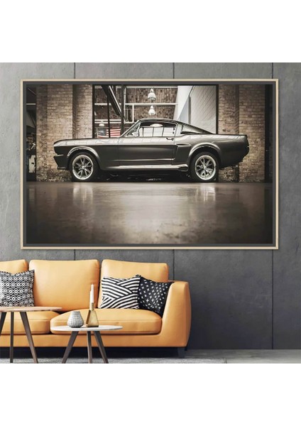 Amerikan Mustang Gt 500 Duvar Sanatı; Gt 500 Mustang Poster; Araba Duvar Sanatı; Klasik Kanvas; Ford