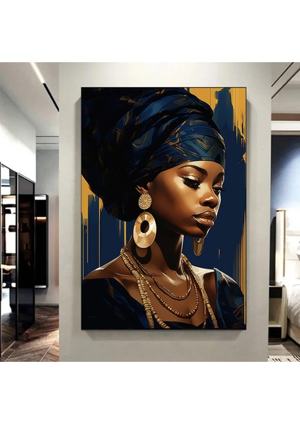 Afrikalı Kadın Duvar Sanatı; Afrikalı Kadın Kanvas Baskı; Afrika-Amerikan Ev Dekoru; Afrika Duvar De modelleri