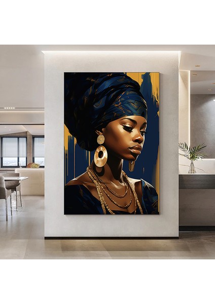 Afrikalı Kadın Duvar Sanatı; Afrikalı Kadın Kanvas Baskı; Afrika-Amerikan Ev Dekoru; Afrika Duvar De fırsatları
