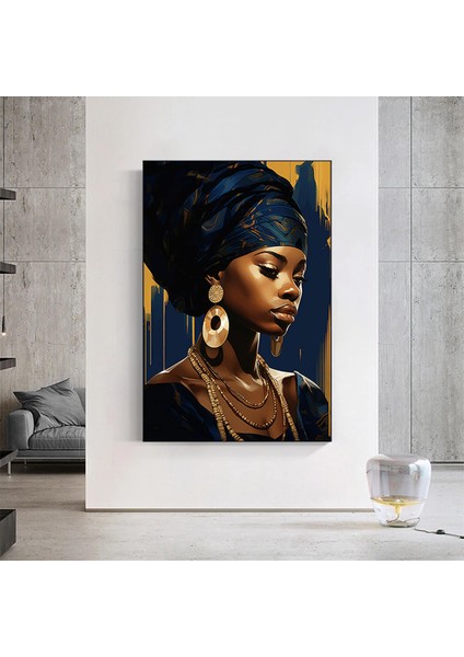 Afrikalı Kadın Duvar Sanatı; Afrikalı Kadın Kanvas Baskı; Afrika-Amerikan Ev Dekoru; Afrika Duvar De indirimleri