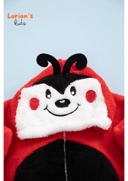 Welsoft Uğurböceği Yumuşak Peluş Fermuarlı Bebek Tulumu - 1 Yaş