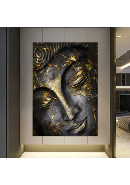 Buddha Kanvas Tablosu; Asya Duvar Sanatı; Meditasyon Kanvası; Budist Baskı; Meditasyon Duvar Sanatı;