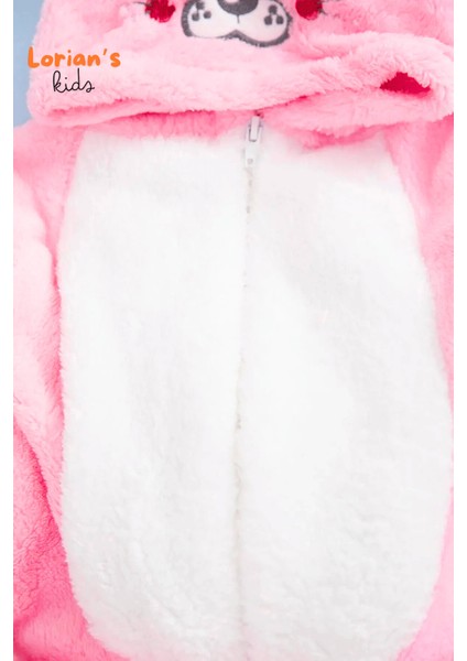 Welsoft Kız Pembe Tavşan Yumuşak Peluş Fermuarlı Bebek Tulumu - 2 Yaş fırsatları