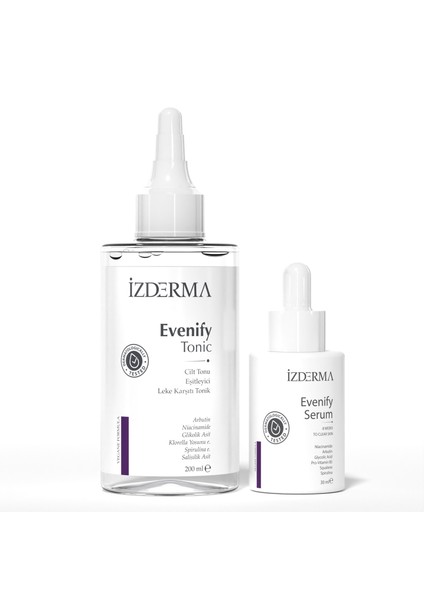 Izderma Evenify Leke Karşıtı Bakım Serumu ve Tonic