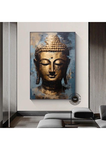 Zen Buddha Kanvas Duvar Sanatı; Zen Sanat Baskısı; Budist Duvar Sanatı; Altın Buddha Baskıları; Budi