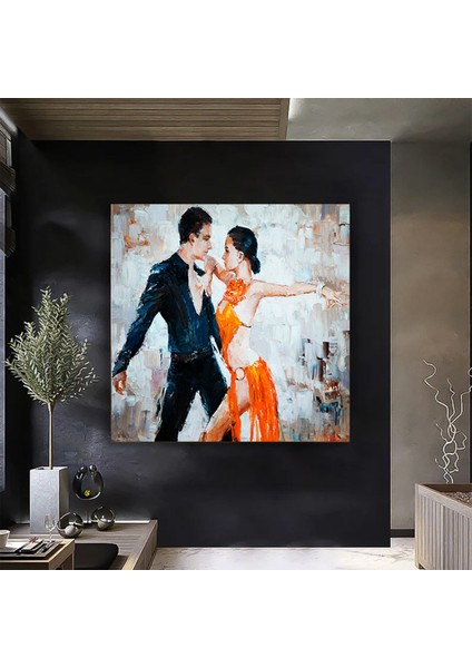 Kanvas Ev Dekoru – Büyük Kanvas; Dans Eden Çift Tablosu; Müzik Odası Sanatı; Tango Çift Kanvas modelleri