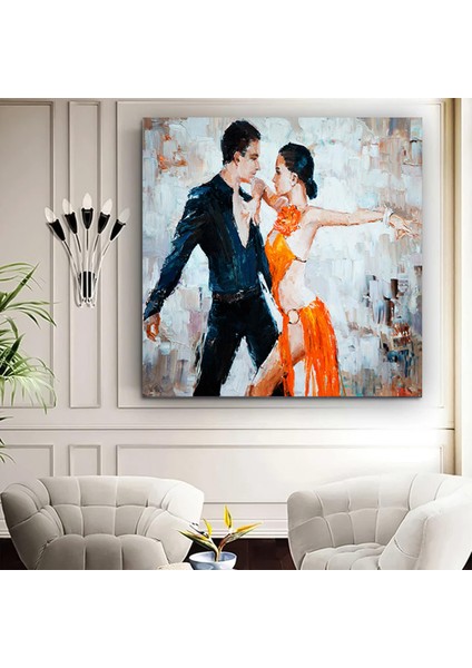 Kanvas Ev Dekoru – Büyük Kanvas; Dans Eden Çift Tablosu; Müzik Odası Sanatı; Tango Çift Kanvas fırsatları