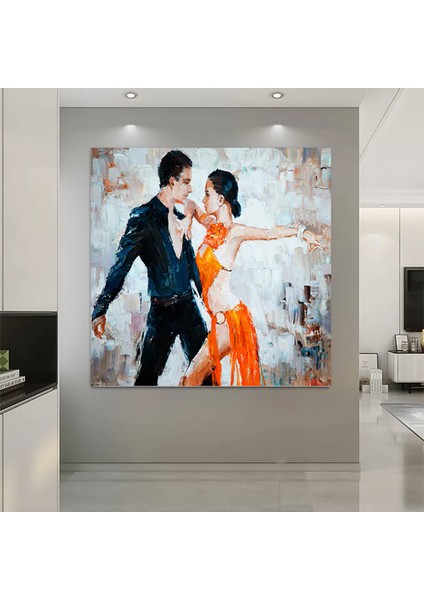 Kanvas Ev Dekoru – Büyük Kanvas; Dans Eden Çift Tablosu; Müzik Odası Sanatı; Tango Çift Kanvas indirimleri