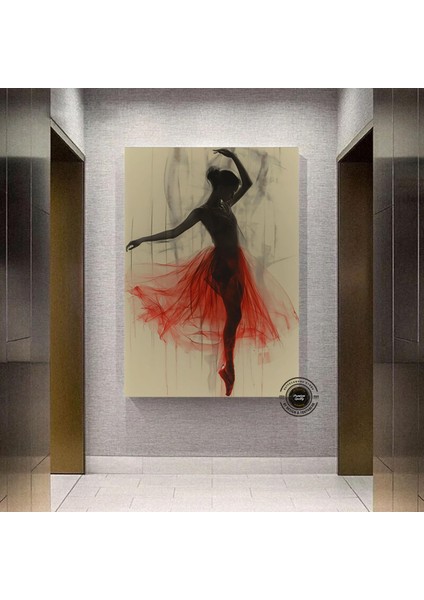 Modern Bale Kanvas Tablosu – Soyut Balerin Baskısı; Dans & Kadın; Ev Hediyesi modelleri