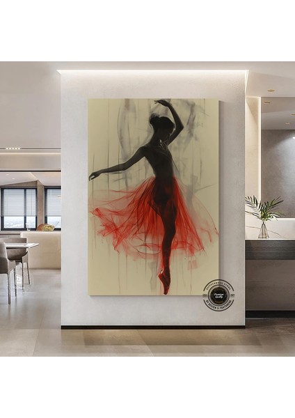 Modern Bale Kanvas Tablosu – Soyut Balerin Baskısı; Dans & Kadın; Ev Hediyesi indirimleri