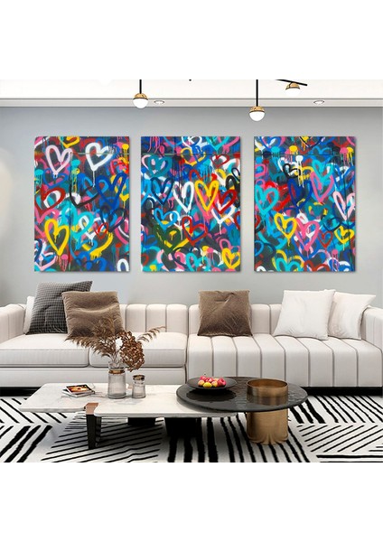Banksy Graffiti Sanatı Sokak | Kalpler; Graffiti Duvar Sanatı Posteri; Banksy Kalpler; Büyük Çerçeve fiyatları