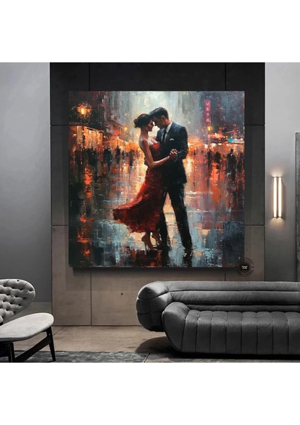 Tango Dans Eden Çift Kanvas; Aşk Tablosu; Asmaya Hazır fırsatları
