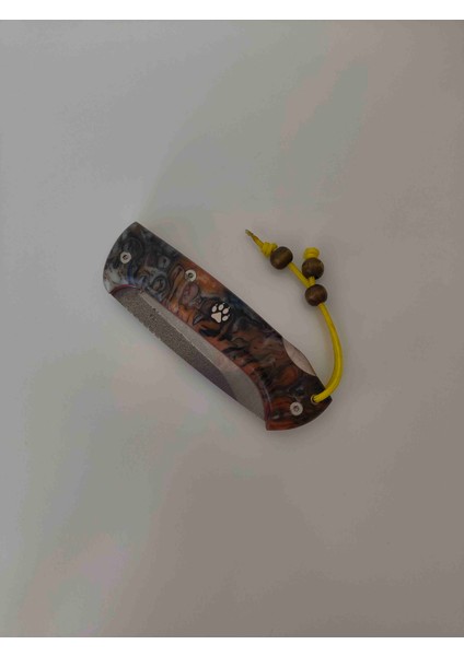 El Yapımı Kilit Mekanizmalı N690 Çelik Epoksi Kabze Çakı (Deri Kılıf Hediyeli) fiyatları