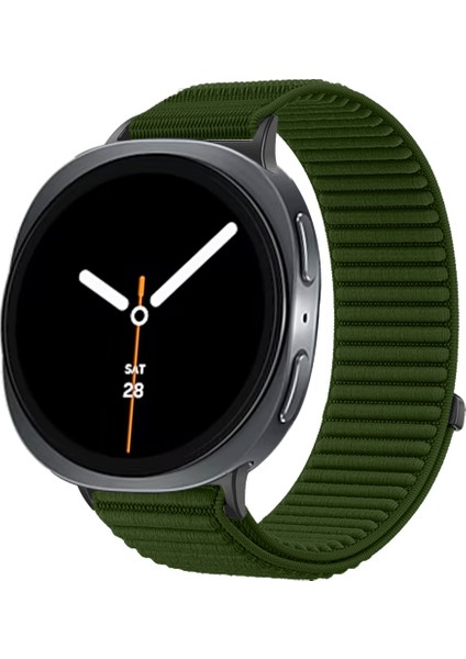 Samsung Galaxy Watch 8 44MM 40MM 47MM Ile Uyumlu Naylon Spor Loop Kordon Ayarlanabilir Rahat ve Dayanıklı