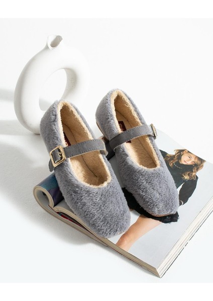 Kadın Kemerli Rahat Düz Taban Ev Babet