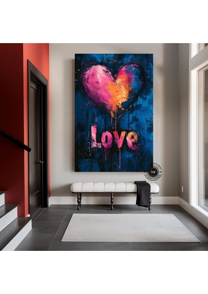 Banksy Tarzı Kalpli Graffiti Duvar Sanatı – Sokak Sanatı Poster Seti (Asmaya Hazır) modelleri