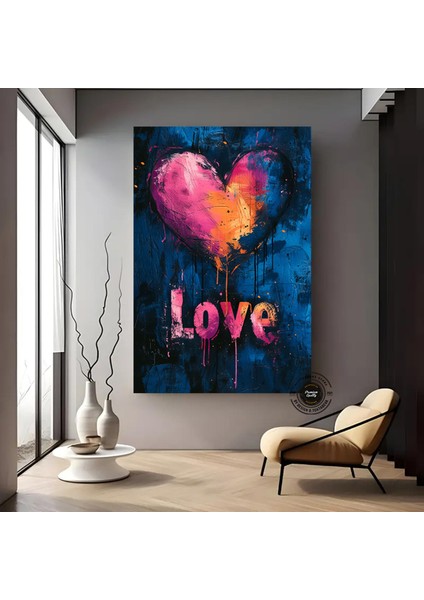 Banksy Tarzı Kalpli Graffiti Duvar Sanatı – Sokak Sanatı Poster Seti (Asmaya Hazır) indirimleri