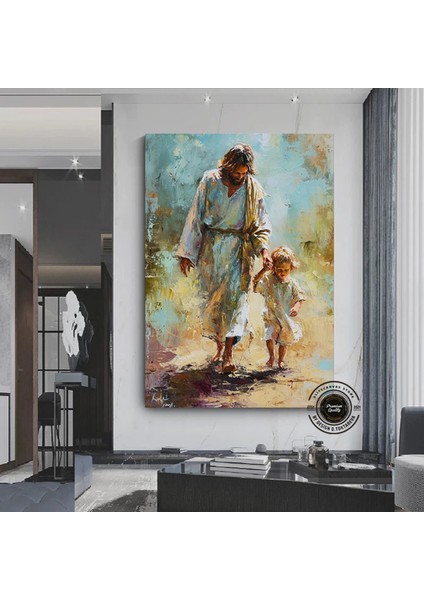 Isa Kanvas Sanat Baskısı, Dini Hediye, Hristiyan Duvar Dekoru, Incil Sanatı, Modern Hristiyan Sanatı
