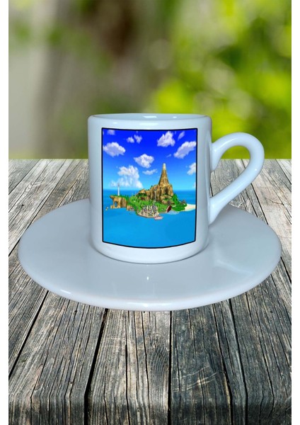 Wiisports Oyun Baskılı Türk Kahvesi Fincanı Tabaklı Kişiye Özel Model 2