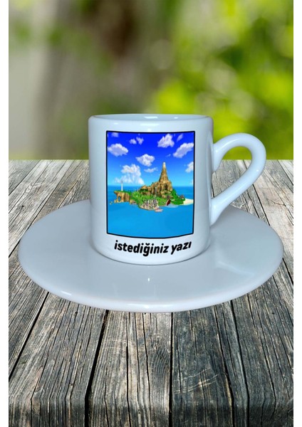 Wiisports Oyun Baskılı Türk Kahvesi Fincanı Tabaklı Kişiye Özel Model 2 fiyatları